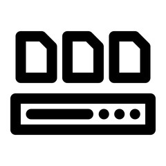 atabase, computer, information, system, technology outline icon © OrviPixel