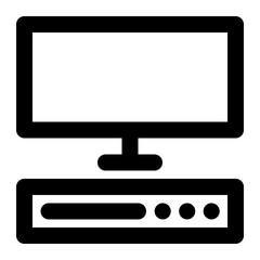 hardware, computer, information, system, technology outline icon © OrviPixel