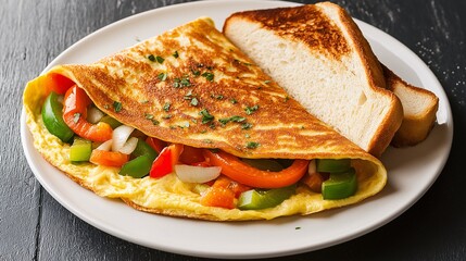 Savory Veggie Omelet Breakfast 