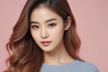 Fototapeta premium Beautiful Fashion Model with Flawless Skin and Sensual Lips