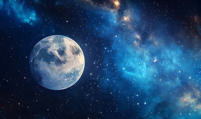 Fototapeta premium graphics of space, planets, and astronauts on a white background.