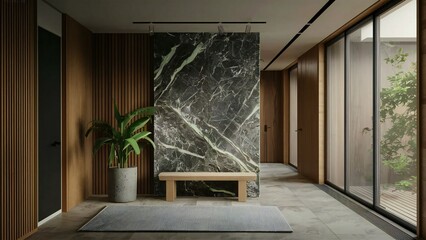 living room with a window