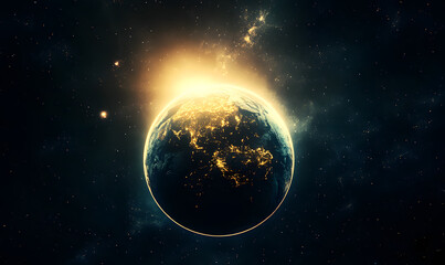 Fototapeta premium graphics of space, planets, and astronauts on a white background.