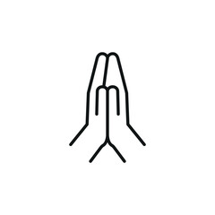 Praying Hands icon. Simple praying hands icon for social media, app, and web design. Vector illustration