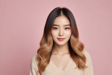 Naklejka premium Beautiful Fashion Model with Flawless Skin and Sensual Lips