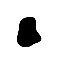 black abstract blob shape
