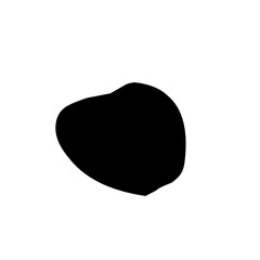 black abstract blob shape