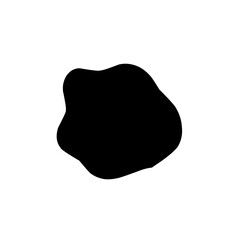 black abstract blob shape