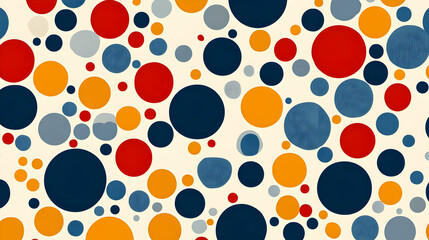 Abstract Geometric Pattern with Colorful Circles