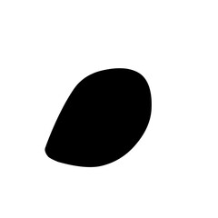 black abstract blob shape