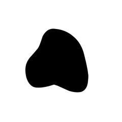 black abstract blob shape