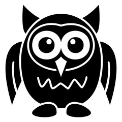 owl glyph icon