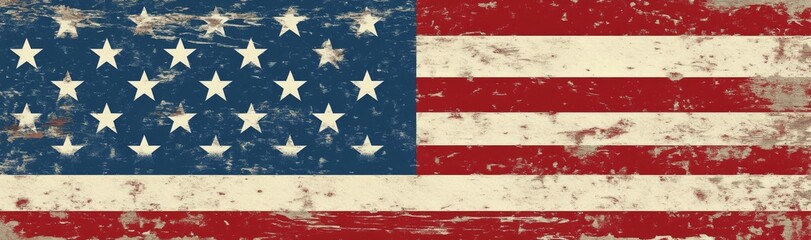 Obraz premium American Flag Graphic Design with Stars and Stripes in Red, White, and Blue