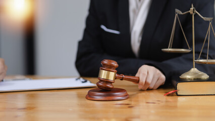 Law and justice concept, Professional lawyers working at a law office.