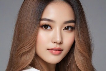 Fototapeta premium Beautiful Fashion Model with Flawless Skin and Sensual Lips