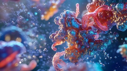 Abstract Colorful Cell Structure