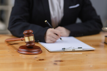 Law and justice concept, Professional lawyers working at a law office.
