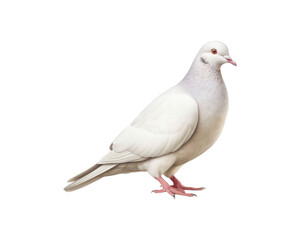 photo of a full body white dove symbolizing peace and purity, suitable for wedding invitations, nature blogs, and spiritual designs