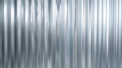 Obraz premium A silver metal railing with a pattern of lines. The railing is very shiny and reflective. The image has a modern and sleek feel to it