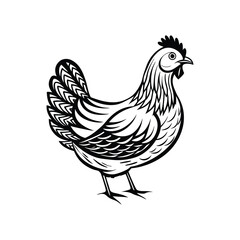Chicken Icon Illustration. Sleek and Simple Design