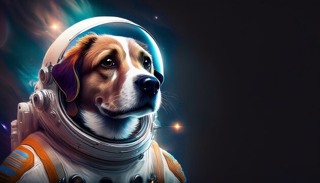 Dog in spacesuit