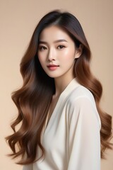 Fototapeta premium Beautiful Fashion Model with Flawless Skin and Sensual Lips