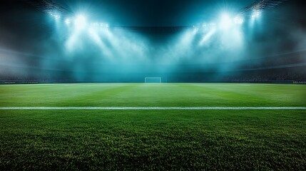Obraz premium Soccer Stadium Night Game