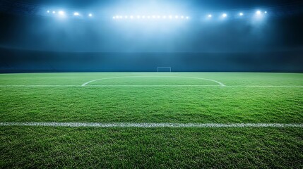 Obraz premium Soccer Stadium Night Game