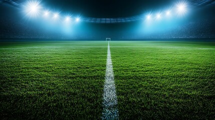 Obraz premium Soccer Stadium Night Game