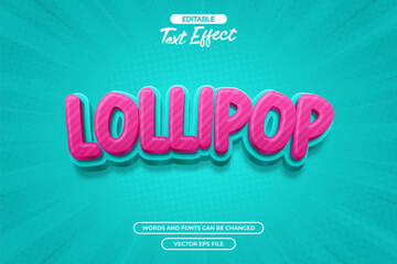Lollipop editable text effect