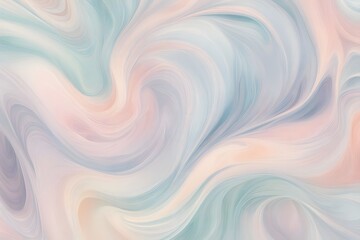 Obraz premium A mix of pastel paint colors in a soft swirling pattern evoking a dreamy abstract feel, AI Generated