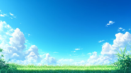 Obraz premium 青空と雲