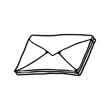 recommend clip art: A simple black line illustration of an envelope, symbolizing communication, mail, and messaging