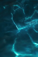 Naklejka premium Teal water ripples