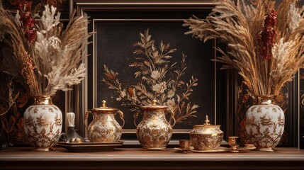 Golden Floral Decor