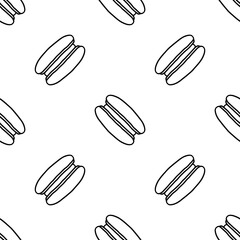 Cartoon doodle of Macaron seamless patterns.