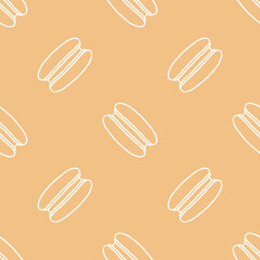 Cartoon doodle of Macaron seamless patterns.