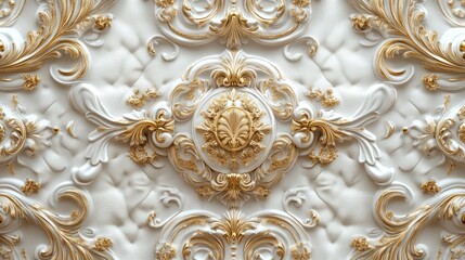 Obraz premium Ornate Ceiling with Gold Accents
