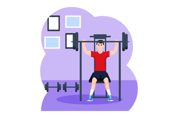 Obraz premium Workout Flat Design Illustration