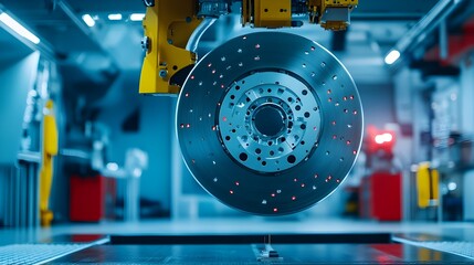 ABS Brake Module Undergoing Dynamic Testing in Controlled Lab Environment