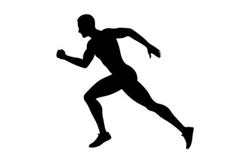 silhouettes of people running pose vector illustration

