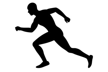 silhouettes of people running pose vector illustration
