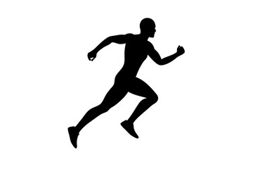 silhouettes of people running pose vector illustration
