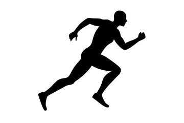 silhouettes of people running pose vector illustration

