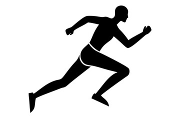 
Running men silhouette, Runner silhouette