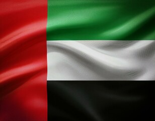 3d illustration of fluttering flag of United Arab Emirates texture