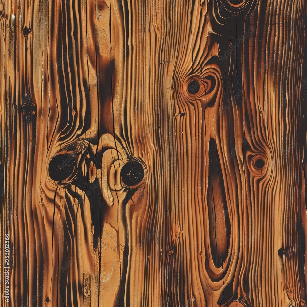 Poster Intricate wood grain pattern