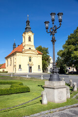 Holy Trinity church, Dobris town, Central Bohemian region, Czech republic