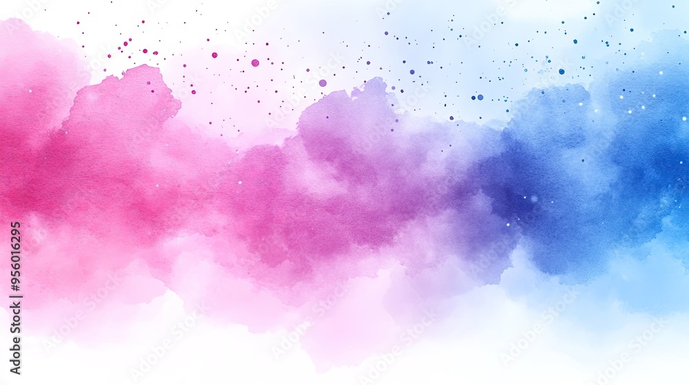 Poster watercolor background with pink and blue. perfect for adding a touch of color and texture to your de