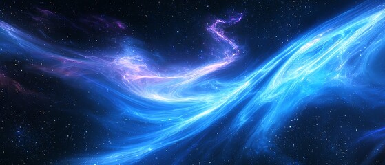 Obraz premium Abstract blue and pink smoke on a dark background.